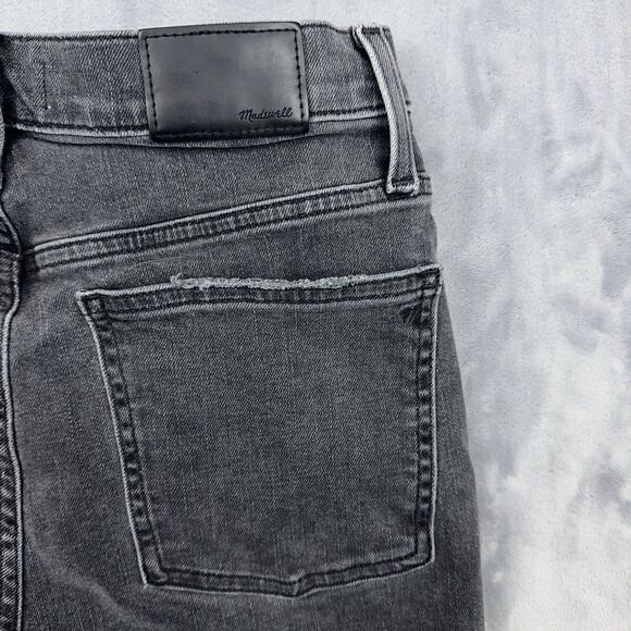 Madewell Jeans Womens Size 27 Faded Black Slim Demi Boot Cut Distressed *FLAW - Picture 6 of 16